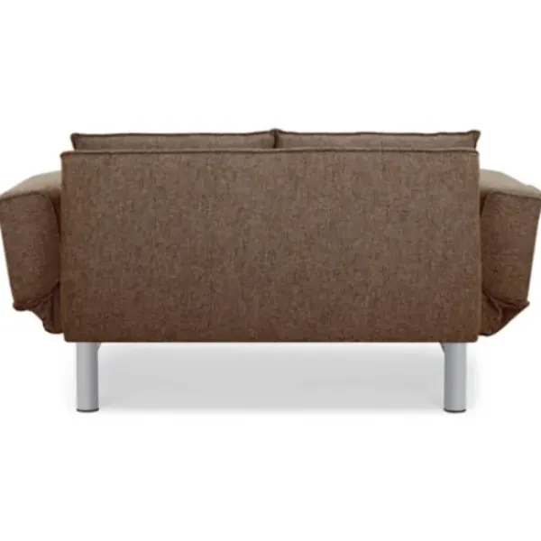 Sofas & Loveseats-Kirkland's Home Mod Wing Arm Convertible Sofa Brown