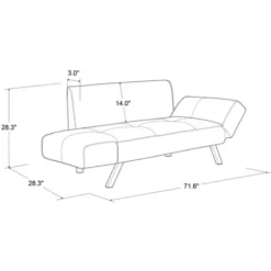 Sofas & Loveseats-Kirkland's Home Mod Wing Arm Convertible Sofa Brown