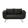 Sofas & Loveseats-Kirkland's Home Mod Wing Arm Convertible Sofa Black