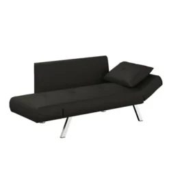 Sofas & Loveseats-Kirkland's Home Mod Wing Arm Convertible Sofa Black
