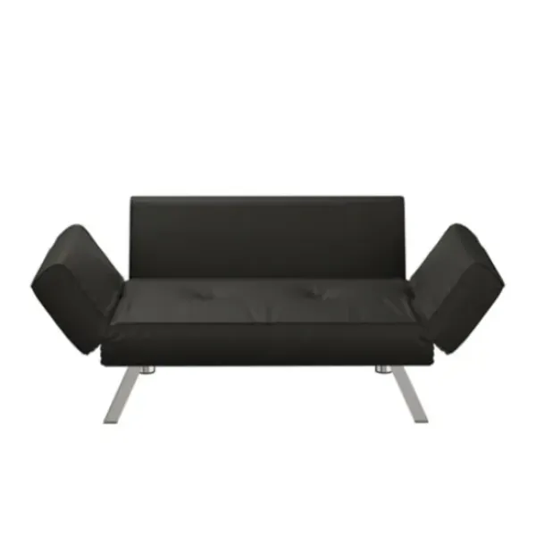 Sofas & Loveseats-Kirkland's Home Mod Wing Arm Convertible Sofa Black