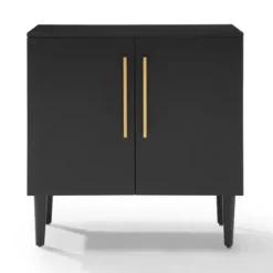 Cabinets & Sideboards-Kirkland's Home Modern Black And Gold Cabinet