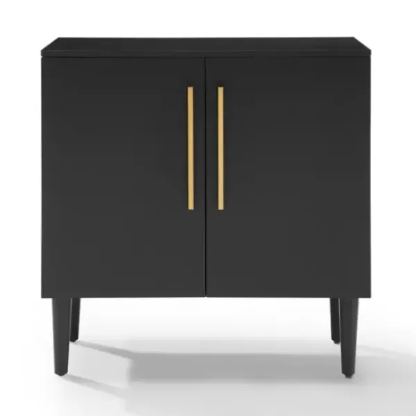 Cabinets & Sideboards-Kirkland's Home Modern Black And Gold Cabinet