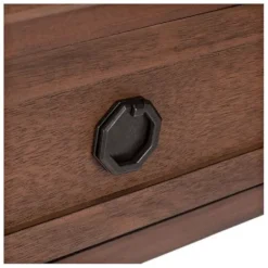 Console Tables-Kirkland's Home Modern Carved Accent Console Table Brown