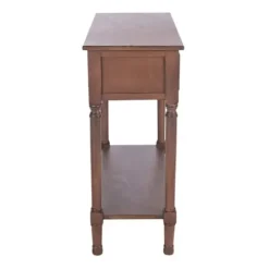 Console Tables-Kirkland's Home Modern Carved Accent Console Table Brown