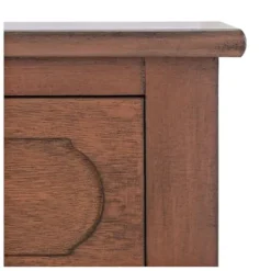 Console Tables-Kirkland's Home Modern Carved Accent Console Table Brown