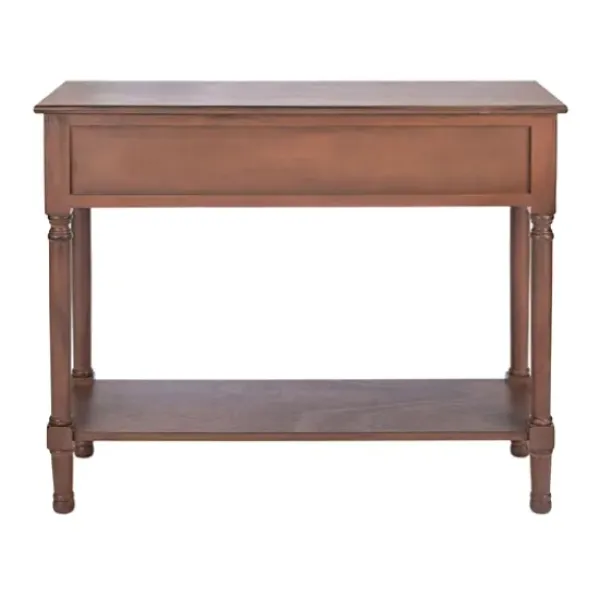 Console Tables-Kirkland's Home Modern Carved Accent Console Table Brown
