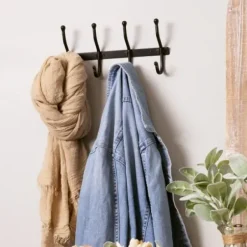 Hooks-Kirkland's Home Modern Farmhouse Black Metal Wall Hooks