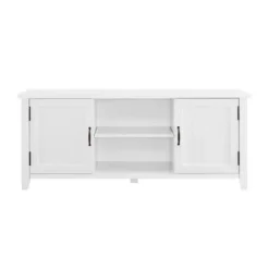Tv Stands & Media Consoles-Kirkland's Home Modern Farmhouse 2-Door Tv Stand White