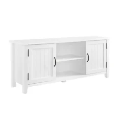 Tv Stands & Media Consoles-Kirkland's Home Modern Farmhouse 2-Door Tv Stand White