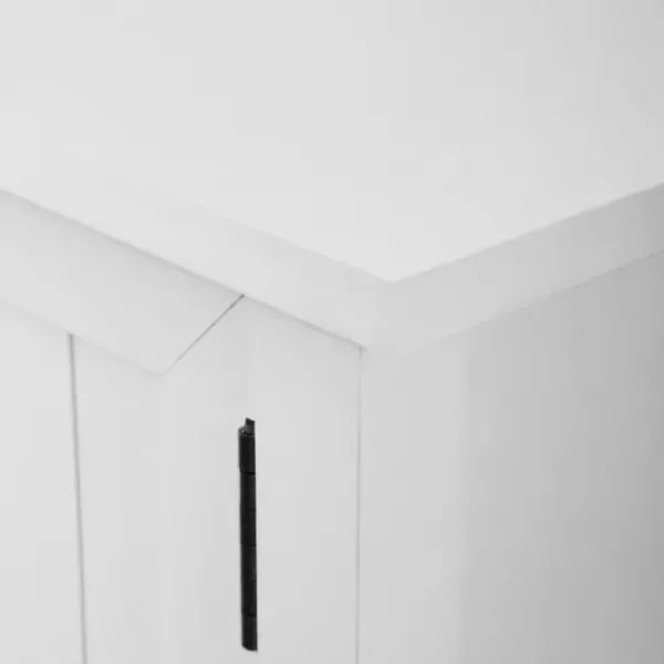 Tv Stands & Media Consoles-Kirkland's Home Modern Farmhouse 2-Door Tv Stand White