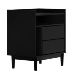 Nightstands-Kirkland's Home Modern Frame Wood Nightstand Black