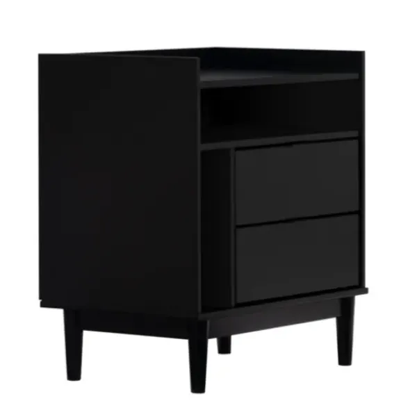 Nightstands-Kirkland's Home Modern Frame Wood Nightstand Black