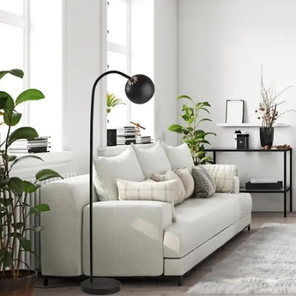 Floor Lamps-Kirkland's Home Modern Globe Shade Floor Lamp Black
