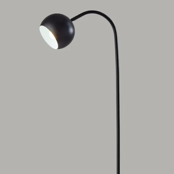 Floor Lamps-Kirkland's Home Modern Globe Shade Floor Lamp Black