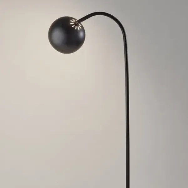 Floor Lamps-Kirkland's Home Modern Globe Shade Floor Lamp Black