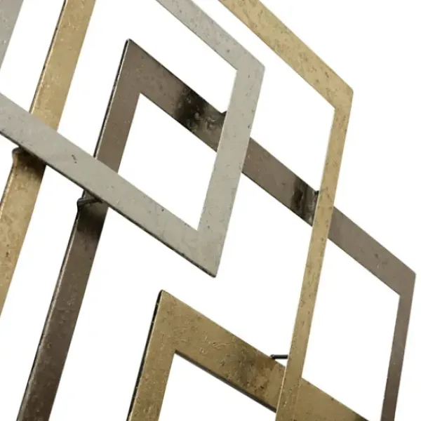 Wall Plaques-Kirkland's Home Modern Glossy Squares Wall Sculpture Gold/Silver