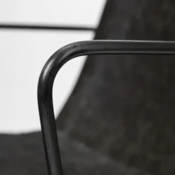 Dining Chairs-Kirkland's Home Modern Leather Wire Frame Dining Chair Black
