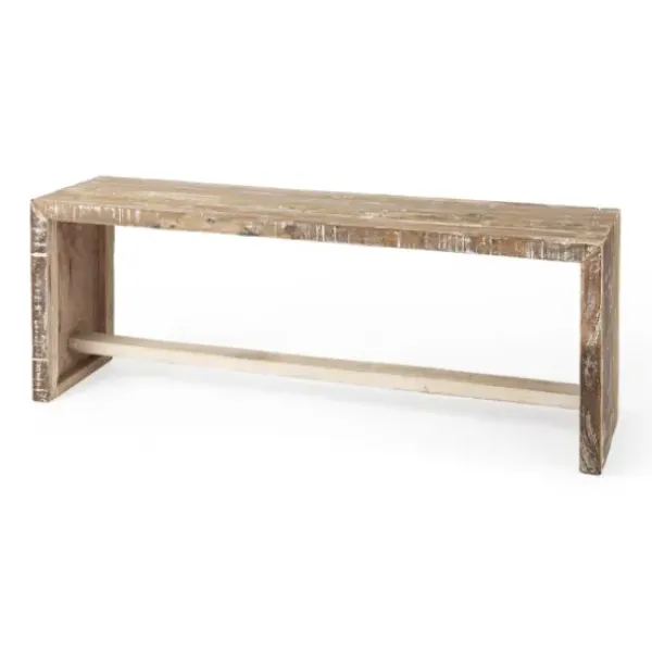 Benches & Ottomans-Kirkland's Home Modern Reclaimed Wood Bench Brown