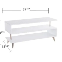 Tv Stands & Media Consoles-Kirkland's Home Modern Shape Tv Stand White