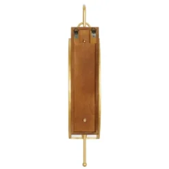 Sconces-Kirkland's Home Modern Warm Wood And Gold Sconce