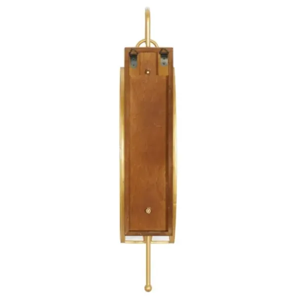 Sconces-Kirkland's Home Modern Warm Wood And Gold Sconce