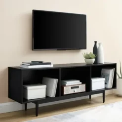 Console Tables-Kirkland's Home Modern Wood Console Table, 60 In. Black