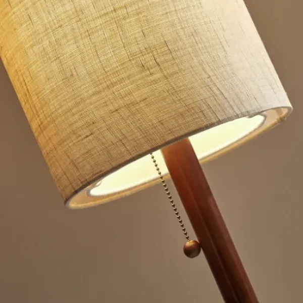 Floor Lamps-Kirkland's Home Modern Wood Emma Floor Lamp Tan