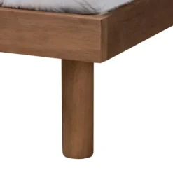 Beds & Headboards-Kirkland's Home Modern Wood Queen Platform Bed Brown