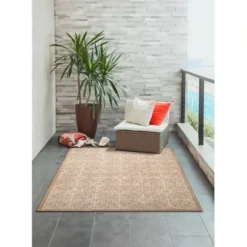 Outdoor Rugs-Kirkland's Home Molly Blue Mottled Abstract Outdoor Rug, 8X10 Blue/Gray