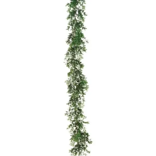 Arrangements & Greenery-Kirkland's Home Monochromatic Boxwood Garland, 72 In. Green