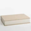 Baskets & Boxes-Kirkland's Home Monogrammed C Gray Plaid Leather Handle Jute Bin Tan