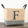 Baskets & Boxes-Kirkland's Home Monogrammed G Black Diamond Jute Storage Bin Tan/Black