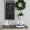 Baskets & Boxes-Kirkland's Home Monogrammed G Gray Plaid Leather Handle Jute Bin Tan