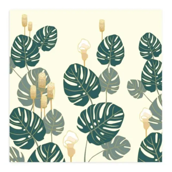 Wall Murals & Wall Decals-Kirkland's Home Monstera On Early Dawn Peel And Stick Wall Mural Green/Yellow