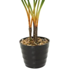 Trees & Topiaries-Kirkland's Home Monstera Plant In Ribbed Rock Planter