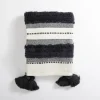 Blankets & Throws-Kirkland's Home Montauk Cotton Tufted Throw Gray