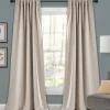Curtains & Drapes-Kirkland's Home Monte Curtain Panel Set, 108 In. Gray
