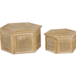 Baskets & Boxes-Kirkland's Home Montego Striped Natural Storage Basket, 17 In. Tan/White