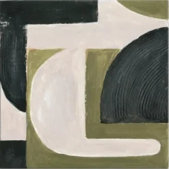 Canvas Art-Kirkland's Home Moody Green Shapes I Canvas Art Print Black/White/Green