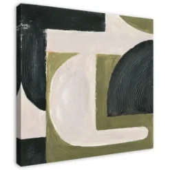 Canvas Art-Kirkland's Home Moody Green Shapes I Canvas Art Print Black/White/Green
