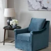 Accent Chairs-Kirkland's Home Mora Swivel Accent Chair Blue
