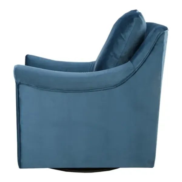 Accent Chairs-Kirkland's Home Mora Swivel Accent Chair Blue