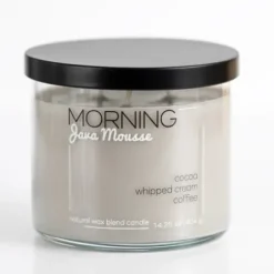 Candles-Kirkland's Home Morning Java Mousse Triple Wick Jar Candle Gray
