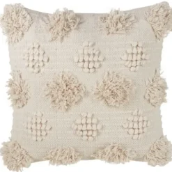 Pillows-Kirkland's Home Moroccan Tufted Pom Pom Throw Pillow Ivory