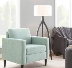 Accent Chairs-Kirkland's Home Mossy Contemporary Upholstered Accent Chair Green
