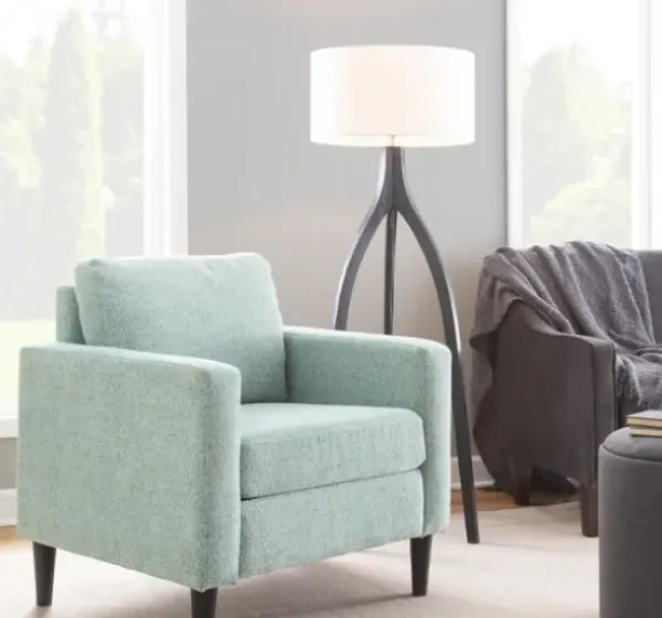 Accent Chairs-Kirkland's Home Mossy Contemporary Upholstered Accent Chair Green