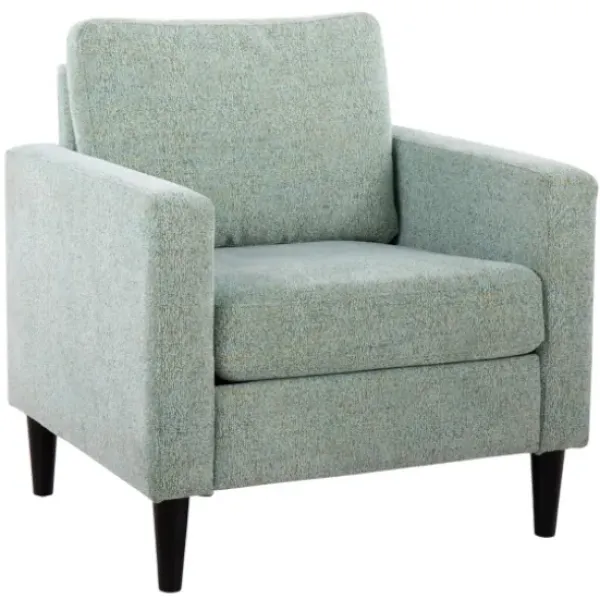 Accent Chairs-Kirkland's Home Mossy Contemporary Upholstered Accent Chair Green