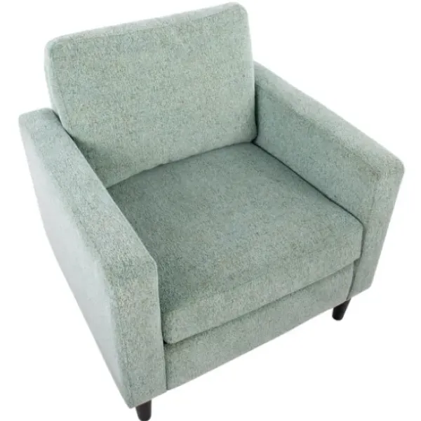 Accent Chairs-Kirkland's Home Mossy Contemporary Upholstered Accent Chair Green