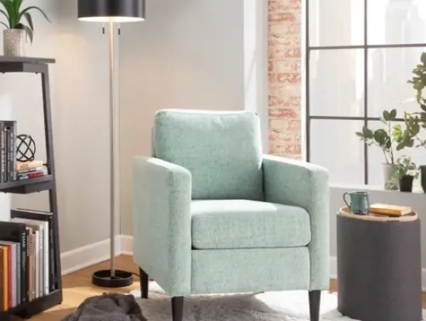 Accent Chairs-Kirkland's Home Mossy Contemporary Upholstered Accent Chair Green